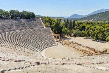 Canal de Corinto, Micenas y Epidauro tour de día completo en español